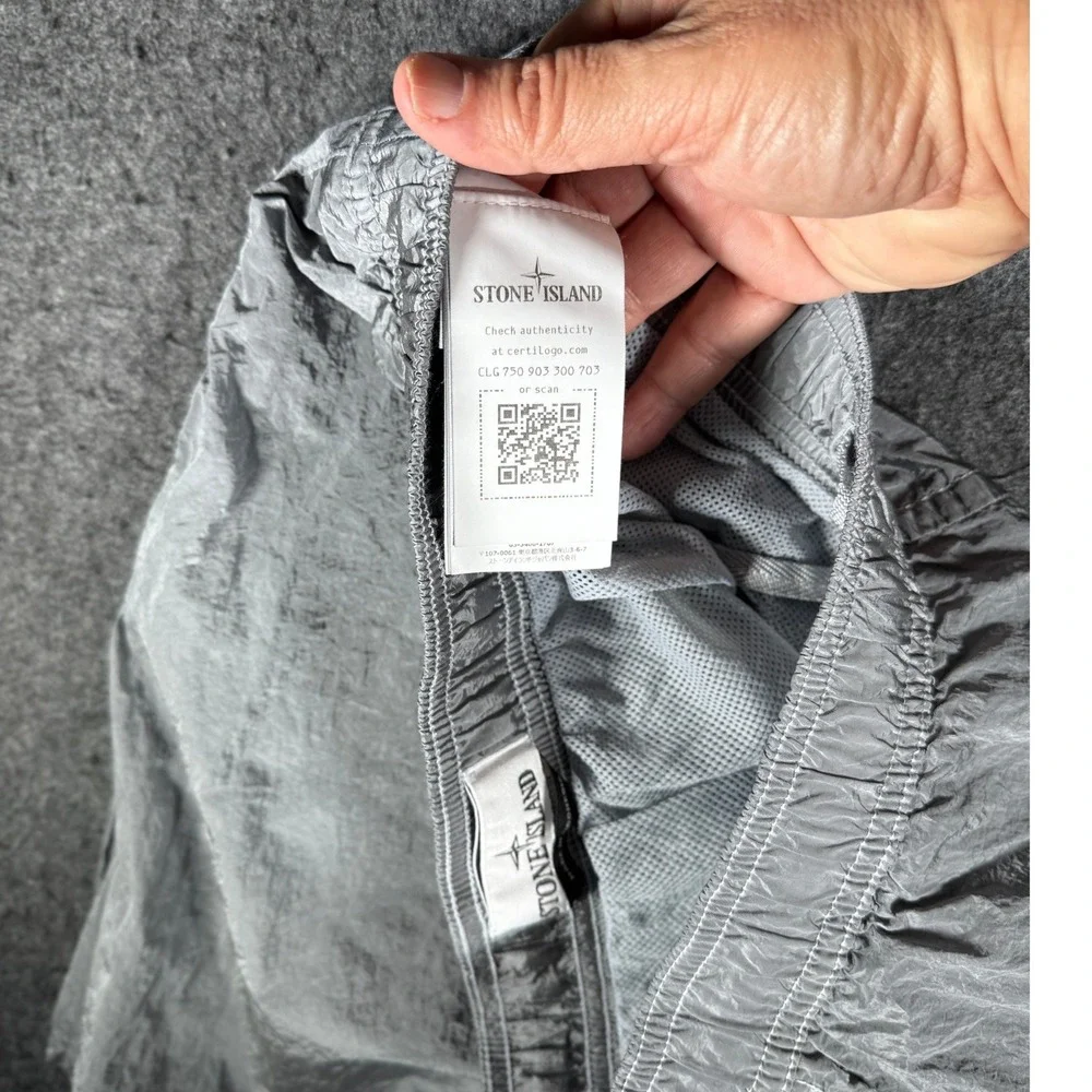 Stone Island Nylon Metal Swim Shorts Grey 8015B0943 V0041 Mens Small